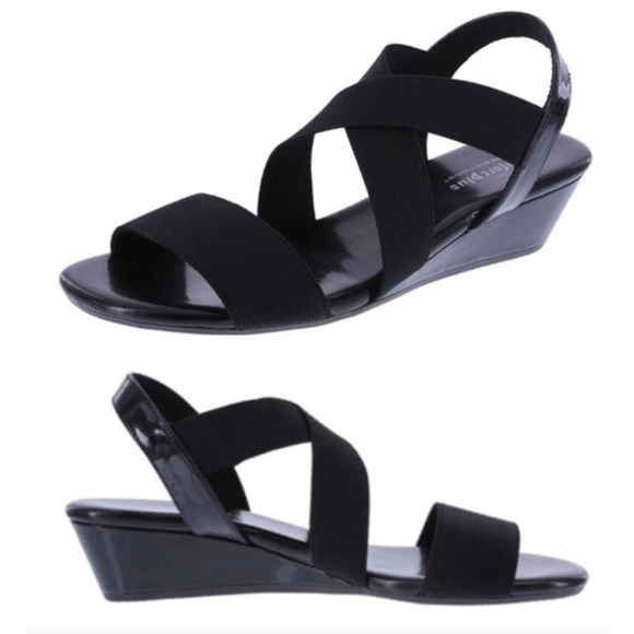 comfort plus by Predictions | Shoes | Comfort Plus By Predictions Navy  Margo Mid Wedge Sandals Size 2 Nwt | Poshmark